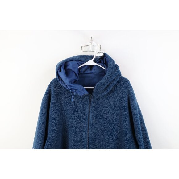 Vintage 90s Streetwear Womens 4XL Distressed Reversible Polar Bear Fleece Jacket - Picture 2 of 16